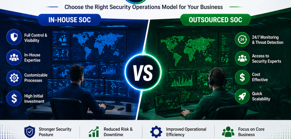 In-house SOC vs outsourced SOC security operations comparison