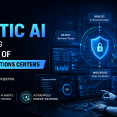 Agentic AI cybersecurity concept with AI agents for SOC improving threat detection and incident response