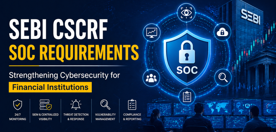 SEBI CSCRF SOC Requirements cybersecurity compliance for financial institutions with SOC monitoring and threat detection
